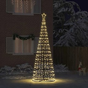vidaXL Árvore de Natal LED com 800 LEDs Branco quente 400 cm Ferro