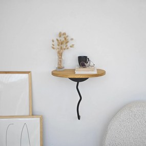 Prateleira de Parede Leo – Preto Carvalho – 35x35 cm