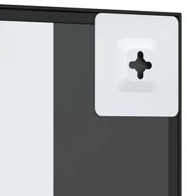 Espelho de parede quadrado 30x30 cm ferro preto