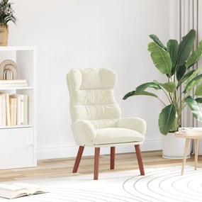 Poltrona Relaxante em Veludo Creme