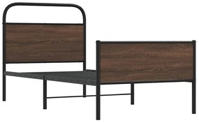 Estrutura cama s/ colchão derivados madeira carvalho castanho