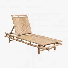 Pack De 2 Espreguiçadeiras Em Bambu Gossy Bambu & Sem Almofada - Sklum