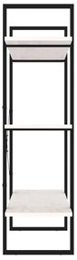 Estante com 3 prateleiras 100x30x105 cm pinho maciço branco