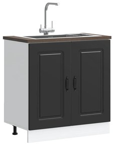 Armário baixo lavatório Kalmar 80x46x81,5 cm preto