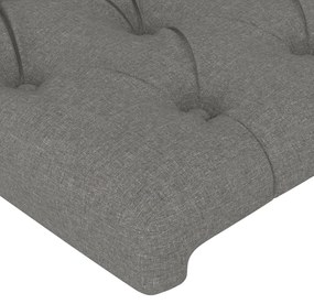 Cabeceira cama c/ abas tecido 93x23x118/128 cm cinzento-escuro