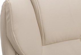 Cadeira de Escritório Texas de Couro Sintético Creme