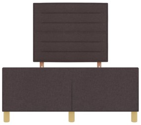 Cama de Tecido Marrom Escuro vidaXL 140x190 cm