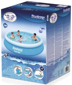 Bestway Fast Set Piscina insuflável redonda 366x76 cm 57273