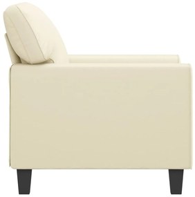 Poltrona 60 cm couro artificial creme
