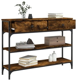 Mesa consola 100x25x75 cm derivados de madeira carvalho fumado