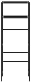 Estante arrumação p/ sanita 2 níveis 53,5x28x143 cm ferro preto