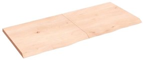 Prateleira de parede 140x60x(2-4)cm carvalho maciço não tratado