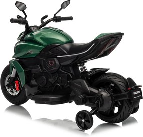 Mota elétrica para Crianças 12V, Ducati Diavel, 2 a 6 anos, Rodas espuma Eva Verde