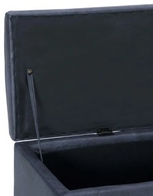Banco c/ espaço arrumação 116 cm camurça artificial cinzento