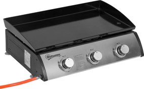 Outsunny Churrasqueira a Gás Antiaderente de Mesa com 3 Queimadores de 3Kw 62x46x21 cm Preto | Aosom Portugal