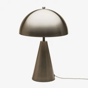 Candeeiro De Mesa Em Ferro Jaliya Cinza Cromado - Sklum