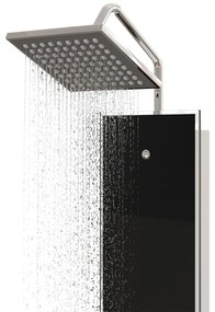 Coluna de duche vidro 18x45,5x130 cm preto
