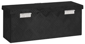 Caixa de arrumação 50x15x20,5 cm alumínio preto