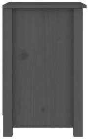Mesas de cabeceira 2 pcs 40x35x55 cm pinho maciço cinzento