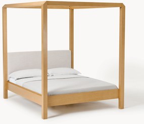 Cama de dossel em madeira de carvalho Roy