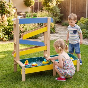 Mesa de Areia e Água para Crianças, 92 x 35 x 79,5 cm, Sistema Aquático Interativo, Multicolor