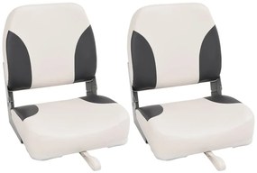 vidaXL Assentos de barco dobráveis com encosto alto 2 pcs 41x36x48 cm