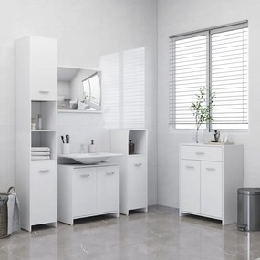 vidaXL 4 pcs conjunto de móveis de casa de banho branco