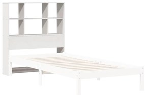 Cabeceira com arrumação 90 cm madeira de pinho maciça branco