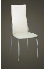 Cadeiras de jantar 4 pcs couro artificial branco