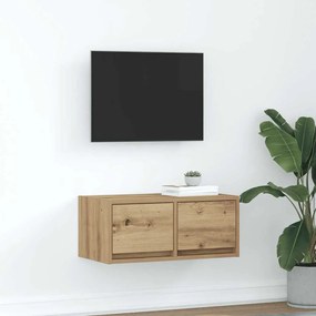 vidaXL Móvel TV 60x31x25,5 cm derivados de madeira carvalho artisiano