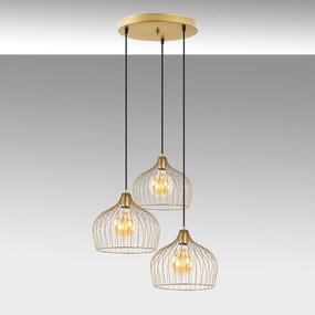 Candeeiro de Teto Bek – Ouro Brilhante – 56 x 56 x 121 cm