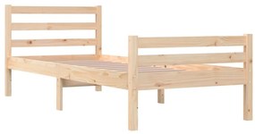 Estrutura de cama 90x200 cm madeira maciça