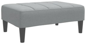 Sofá-cama de 2 lugares c/ apoio de pés tecido cinzento-claro