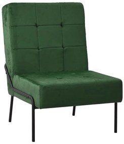 Cadeira de descanso 65x79x87 cm veludo verde-escuro