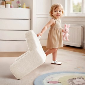 Sofá infantil para crianças Branco