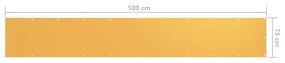 Tela de varanda 75x500 cm tecido Oxford amarelo