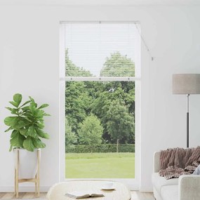vidaXL Persiana de Janela com cortinas Outros Manual Branco 80 x 130 cm Alumínio