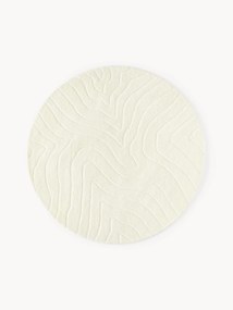 Tapete redondo em lã artesanal Aaron