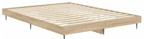 Estrutura de cama 135x190 cm derivados madeira carvalho sonoma