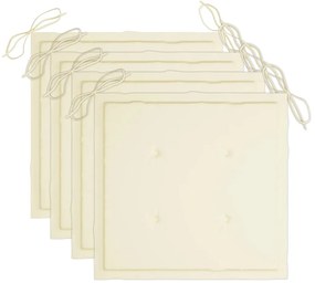Cadeiras de jantar p/ jardim 3 pcs c/ almofadões acácia maciça