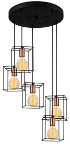 Candeeiro Chandelier Selimiye – Preto – 45cm x 110cm