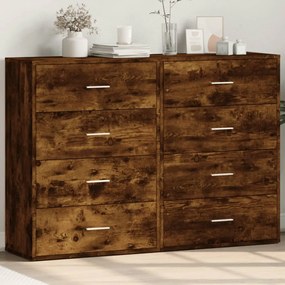 vidaXL Aparadores 2 pcs 60x31x84 cm derivados madeira carvalho fumado