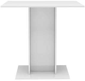 Mesa de jantar 80x80x75 cm contraplacado branco brilhante