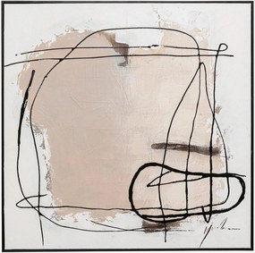 Quadro emoldurado em tela pintado à mão Dust