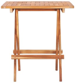 Conjunto bistrô c/ almofadões cor creme 3 pcs teca maciça