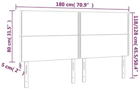 Cabeceira de cama 4 pcs couro artificial 90x5x78/88 cm branco