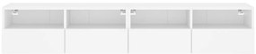 Móveis parede p/ TV 2pcs 80x30x30cm derivados de madeira branco