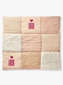 Tapete de chão em patchwork / Fundo de Parque, LOVELY LEO estampado rosa