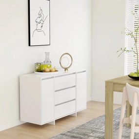 Aparador com 3 gavetas 120x41x75 cm derivados de madeira branco