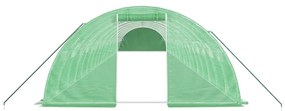 Estufa com estrutura de aço 80 m² 20x4x2 m verde
